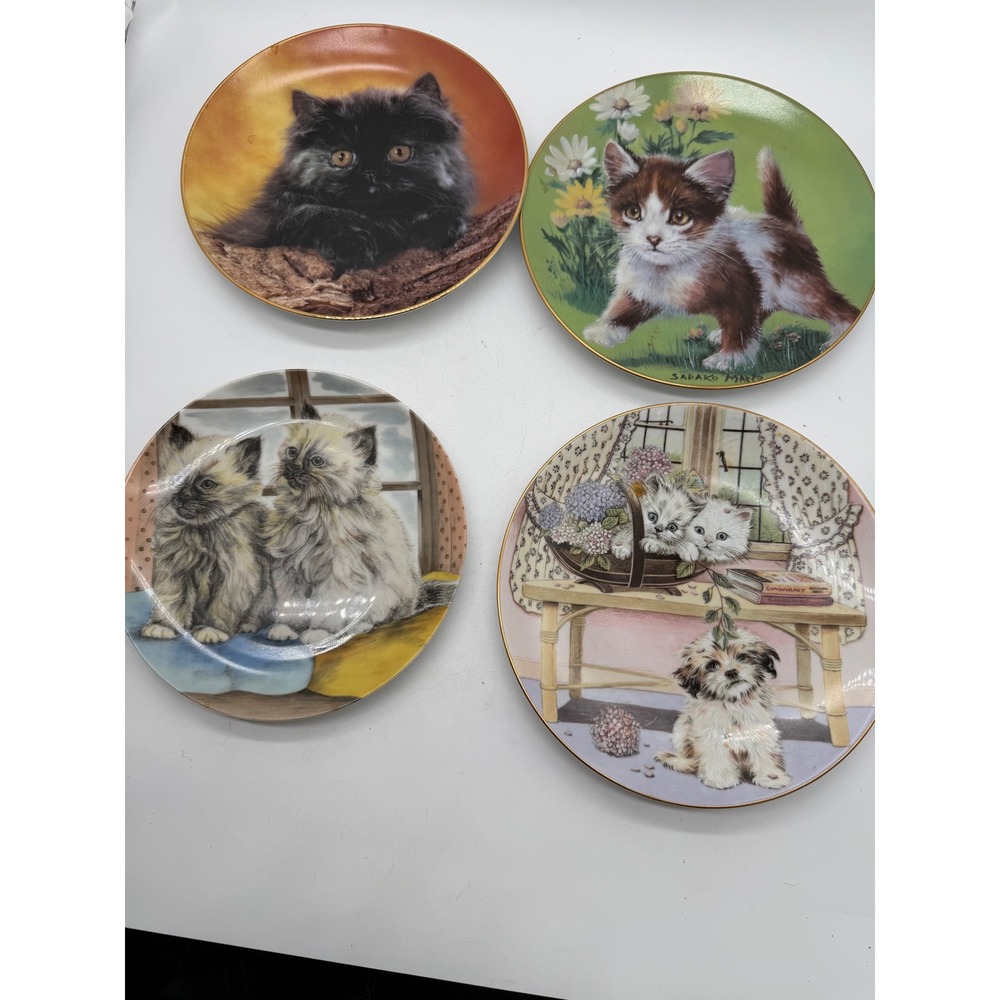 VTG Kaiser W Germany Kitten Colector Plates random Set of 4 includes Sadako Mano